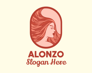 Red Hair Woman logo design