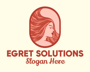 Red Hair Woman logo design