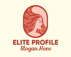 Profile - Red Hair Woman logo design