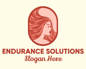 Red Hair Woman logo design