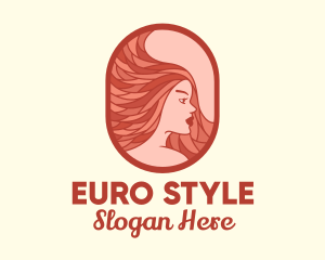 Red Hair Woman logo design