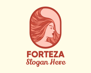 Red Hair Woman logo design