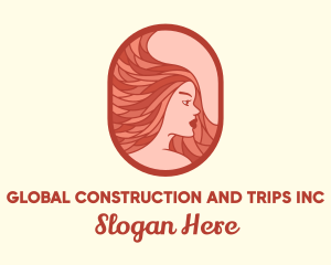 Red Hair Woman logo design