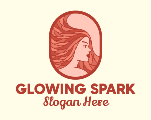 Red Hair Woman logo design