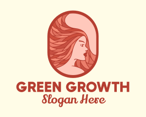 Red Hair Woman logo design