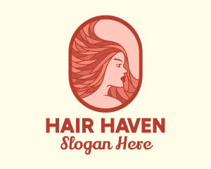 Hair - Red Hair Woman logo design