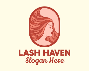 Red Hair Woman logo design