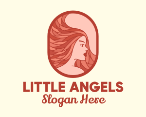 Red Hair Woman logo design