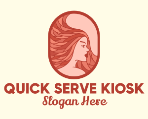 Red Hair Woman logo design