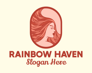 Red Hair Woman logo design