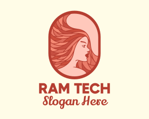 Red Hair Woman logo design