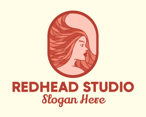 Redhead - Red Hair Woman logo design