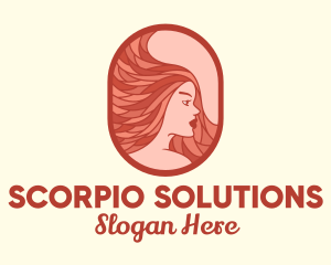 Red Hair Woman logo design