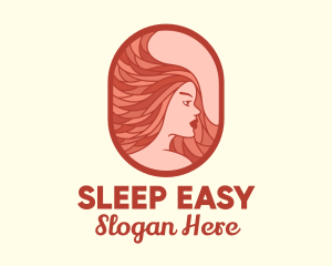 Red Hair Woman logo design