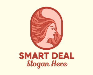 Red Hair Woman logo design