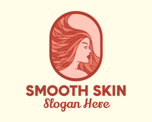 Waxing - Red Hair Woman logo design