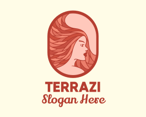 Red Hair Woman logo design