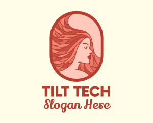 Red Hair Woman logo design