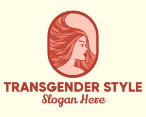 Red Hair Woman logo design