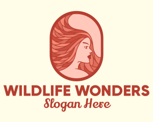 Red Hair Woman logo design