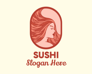 Red Hair Woman logo design