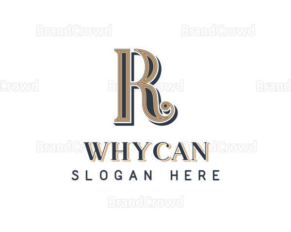 Stylish Luxury Business Letter R Logo