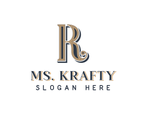 Business - Stylish Luxury Business Letter R logo design