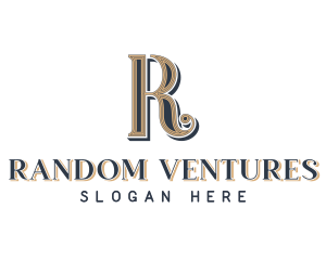 Stylish Luxury Business Letter R logo design