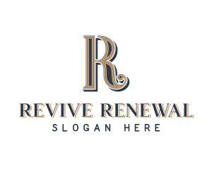 Stylish Luxury Business Letter R logo design