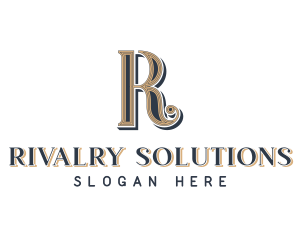 Stylish Luxury Business Letter R logo design