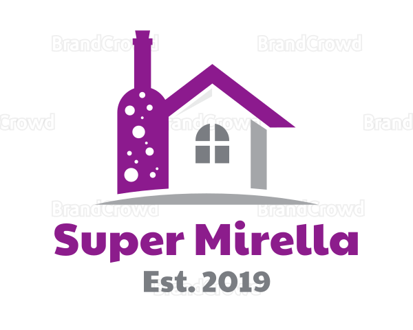 Violet Wine Bottle House Logo