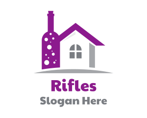 Violet Wine Bottle House Logo