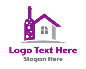 Violet Wine Bottle House Logo