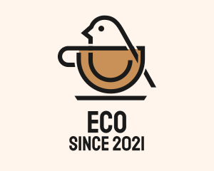 Diner - Bird Coffee Cup logo design