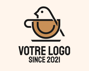 Latte - Bird Coffee Cup logo design