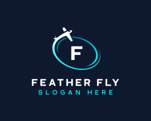 Plane Aviation Swoosh logo design