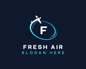 Plane Aviation Swoosh logo design