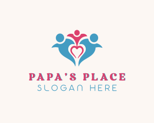 Father - Heart Foundation Parenting logo design