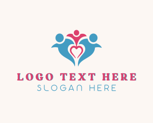 Love - Heart Foundation Parenting logo design