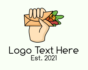 Mexican Food - Burrito Lunch Wrap logo design