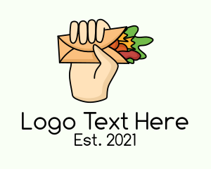 Food Store - Burrito Lunch Wrap logo design
