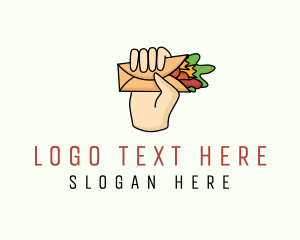 Pita - Burrito Wrap Food logo design