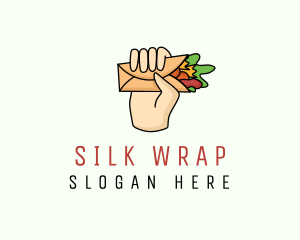 Burrito Wrap Food logo design