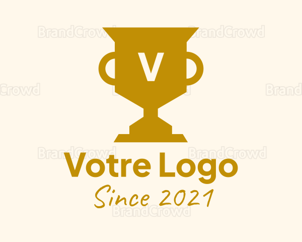 Golden Trophy Lettermark Logo