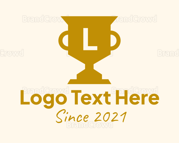 Golden Trophy Lettermark Logo