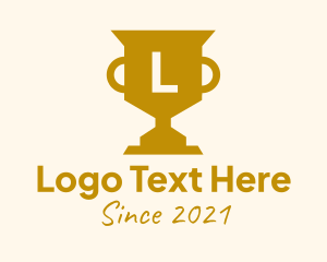 Award - Golden Trophy Lettermark logo design