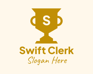 Golden Trophy Lettermark Logo