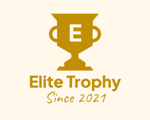 Trophy - Golden Trophy Lettermark logo design