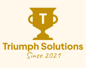 Golden Trophy Lettermark logo design