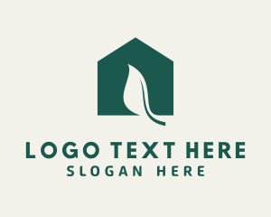 Green - Leaf House Residence logo design